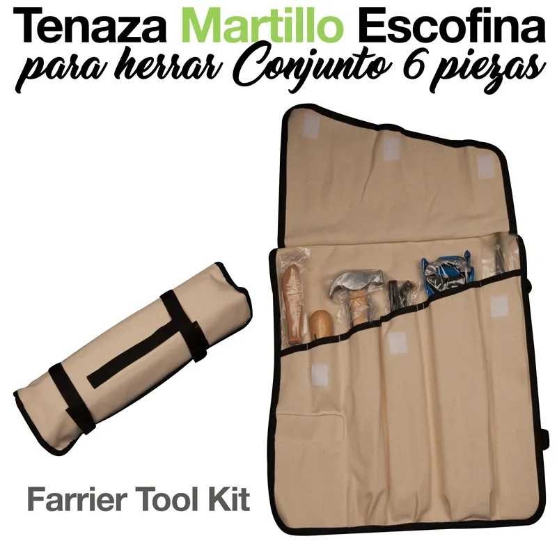 TENAZA MARTILLO ESCOFINA HERRAR CONJUNTO 6 piezas