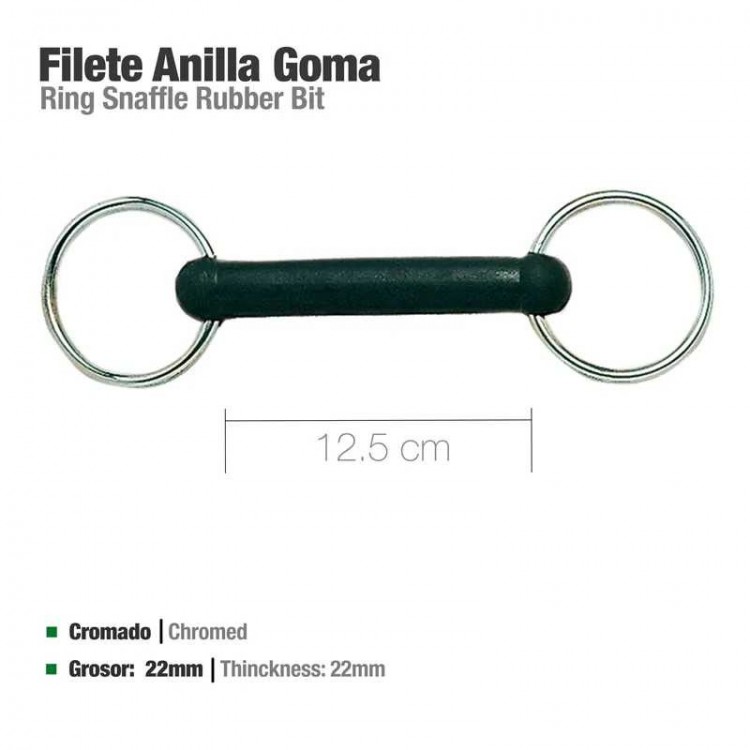 FILETE ANILLA GOMA CROMADO 25330RMI 12.5cm