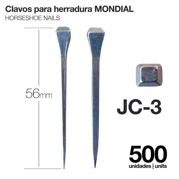 CLAVOS PARA HERRADURA MONDIAL JC-3 500uds