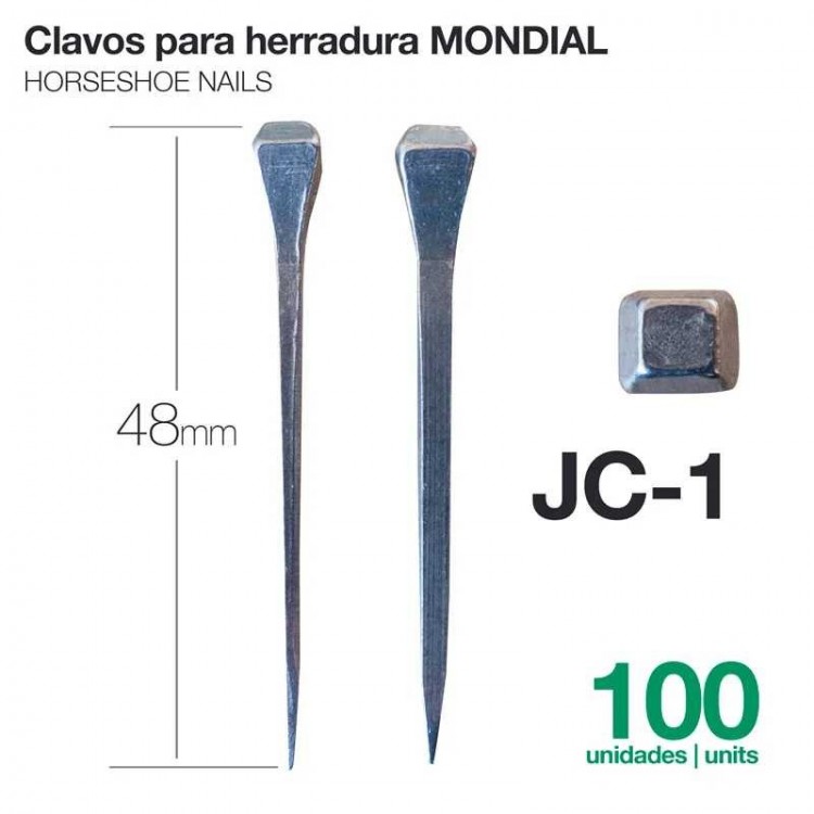 CLAVOS PARA HERRADURAS MONDIAL JC-1 100uds