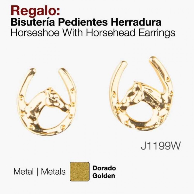 REGALO BISUTERíA PENDIENTES HERRADURA J1199W